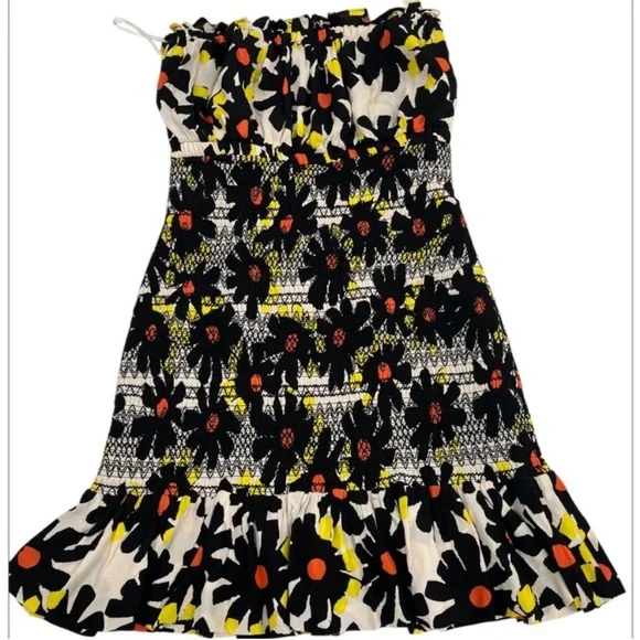Anthropologie PLENTY BY TRACY REESE Dress In Smocked Black Floral XS - Picture 4 of 7